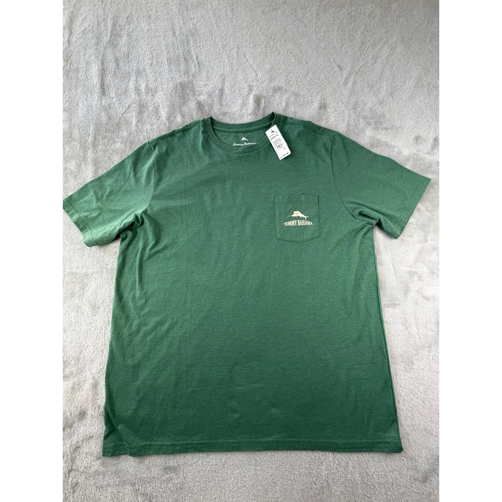 Tommy Bahama Pocket Tee Mens XL Green Nice Shot Between The Ryes NWT
